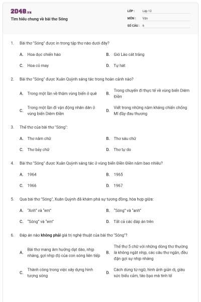 Tìm hiểu chung về bài thơ Sóng