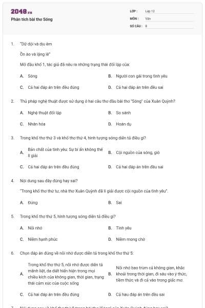 Phân tích bài thơ Sóng