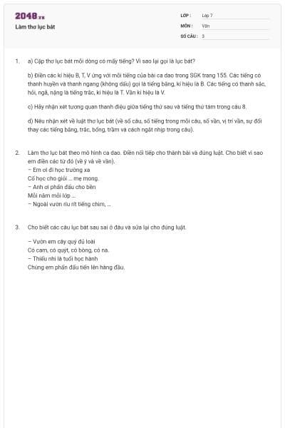 Làm thơ lục bát