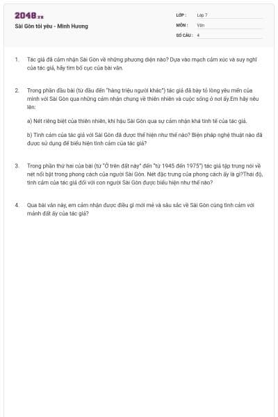 Sài Gòn tôi yêu - Minh Hương