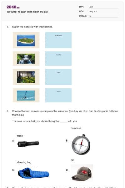 Từ Vựng: Kì quan thiên nhiên thế giới