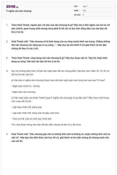 Ý nghĩa của văn chương