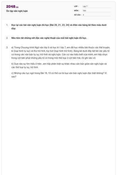 Ôn tập văn nghị luận