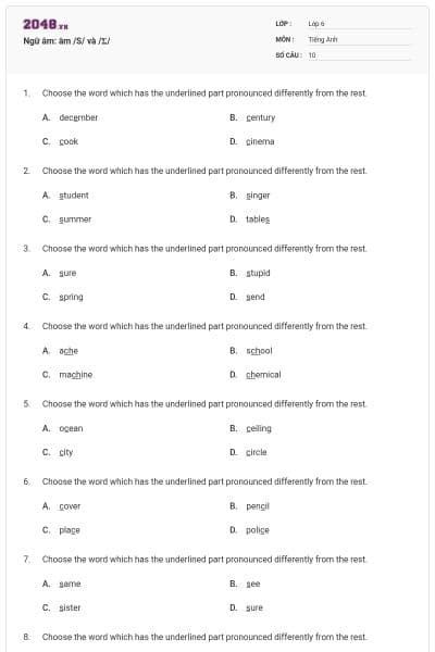 Ngữ âm: âm /S/ và /Ʃ/