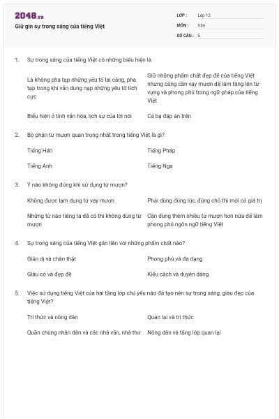 Giữ gìn sự trong sáng của tiếng Việt