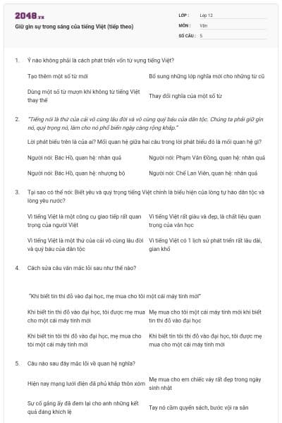 Giữ gìn sự trong sáng của tiếng Việt (tiếp theo)