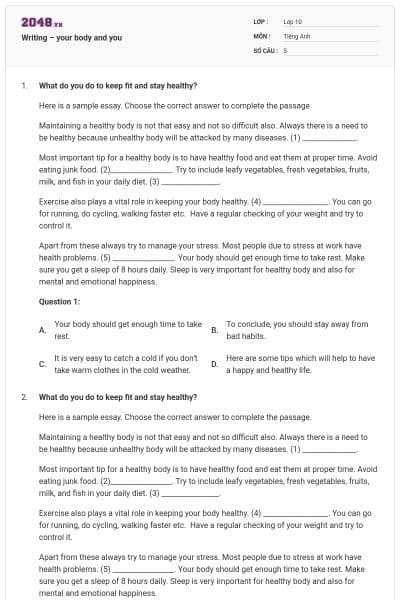 Writing – your body and you