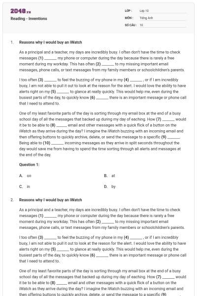 Reading - Inventions