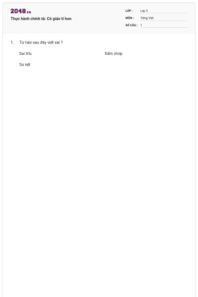 Thực hành chính tả: Cô giáo tí hon