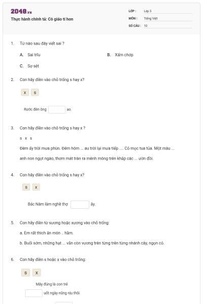 Thực hành chính tả: Cô giáo tí hon