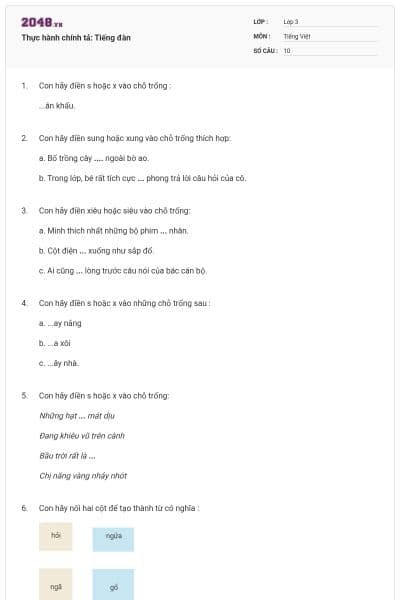 Thực hành chính tả: Tiếng đàn