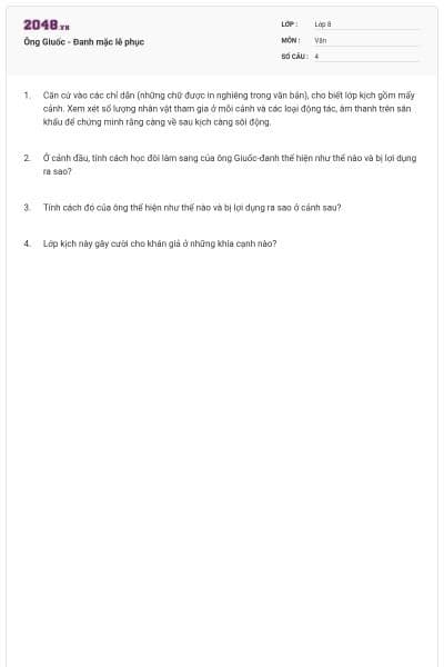 Ông Giuốc - Đanh mặc lễ phục