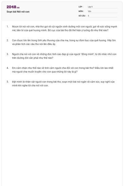 Soạn bài Nói với con