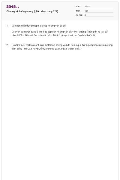 Chương trình địa phương (phần văn - trang 127)