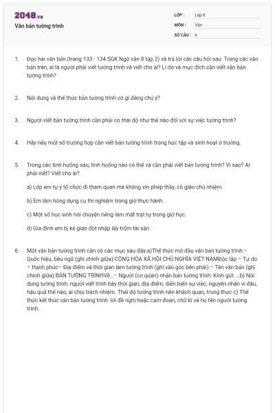 Văn bản tường trình