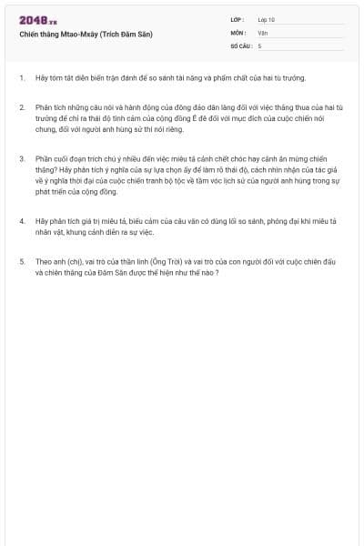 Chiến thắng Mtao-Mxây (Trích Đăm Săn)