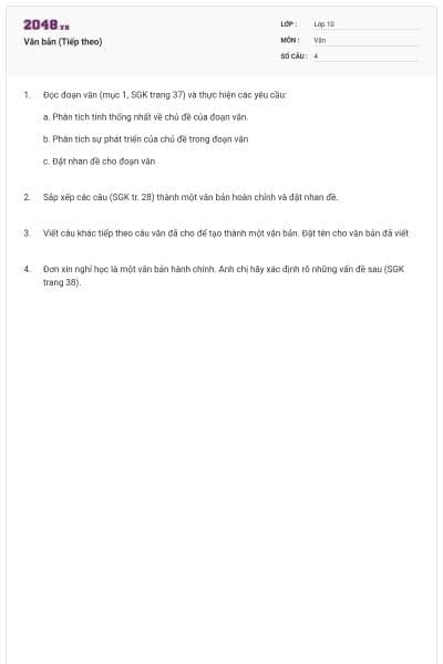 Văn bản (Tiếp theo)