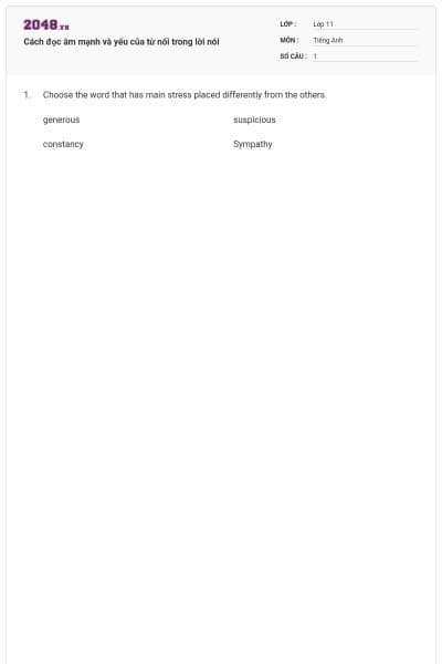 Cách đọc âm mạnh và yếu của từ nối trong lời nói