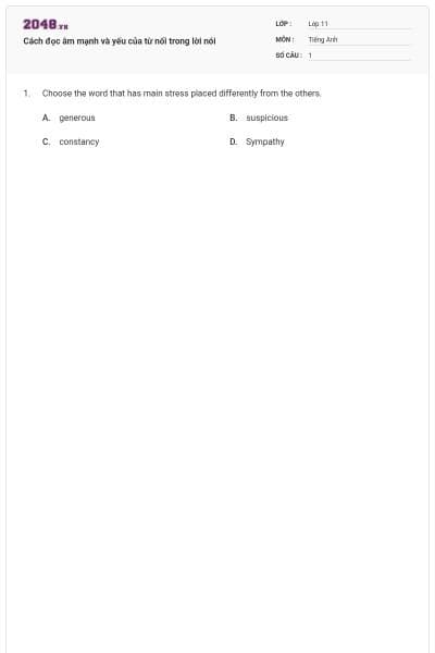 Cách đọc âm mạnh và yếu của từ nối trong lời nói