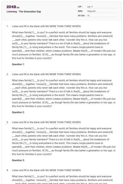 Listening - The Generation Gap