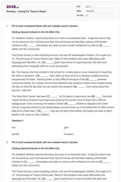 Reading – Caring For Those In Need