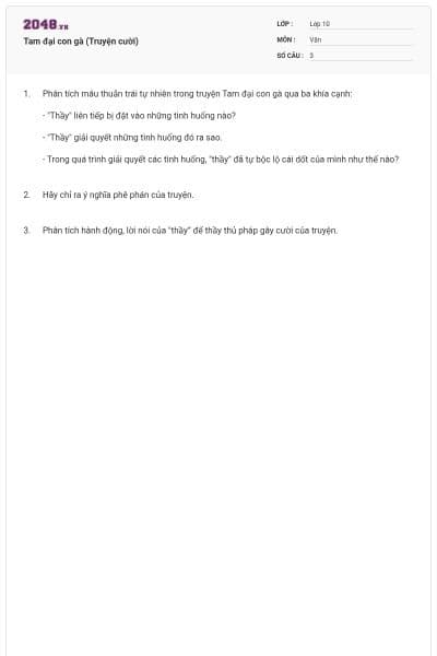 Tam đại con gà (Truyện cười)