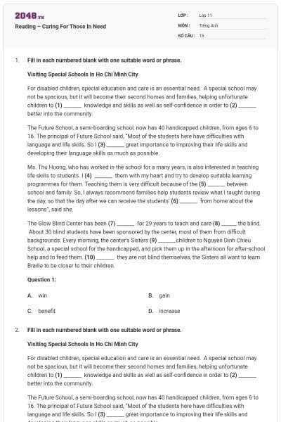 Reading – Caring For Those In Need