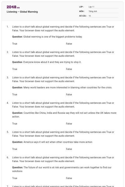 Listening – Global Warming