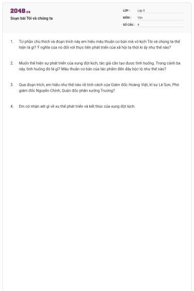 Soạn bài Tôi và chúng ta