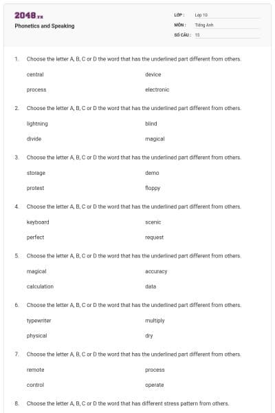 Phonetics and Speaking