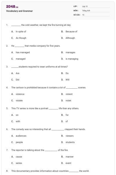Vocabulary and Grammar