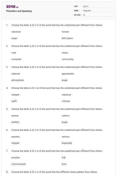 Phonetics and Speaking