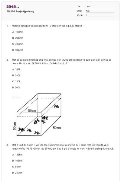 Bài 174: Luyện tập chung