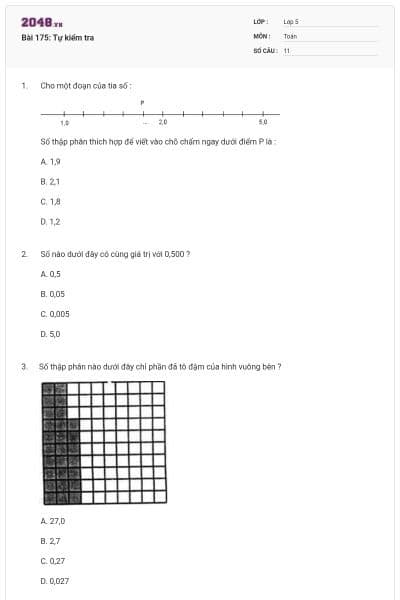 Bài 175: Tự kiểm tra