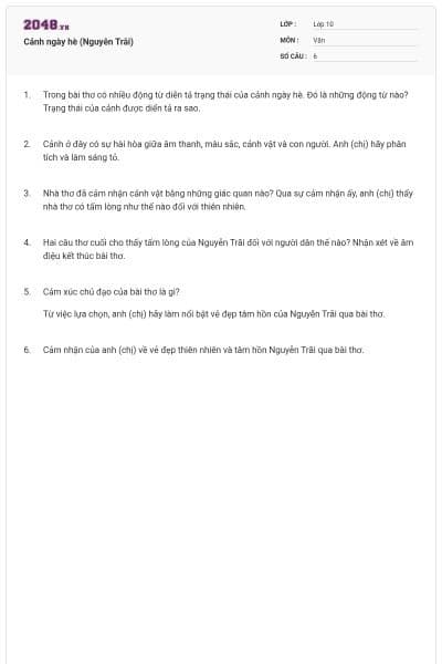 Cảnh ngày hè (Nguyễn Trãi)