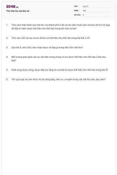 Thơ Hai-kư của Ba-sô