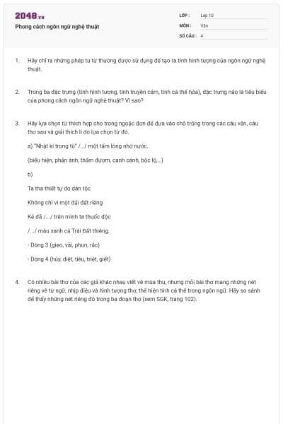 Phong cách ngôn ngữ nghệ thuật