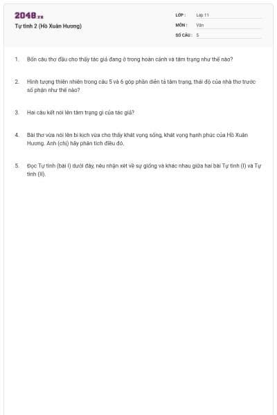 Tự tình 2 (Hồ Xuân Hương)