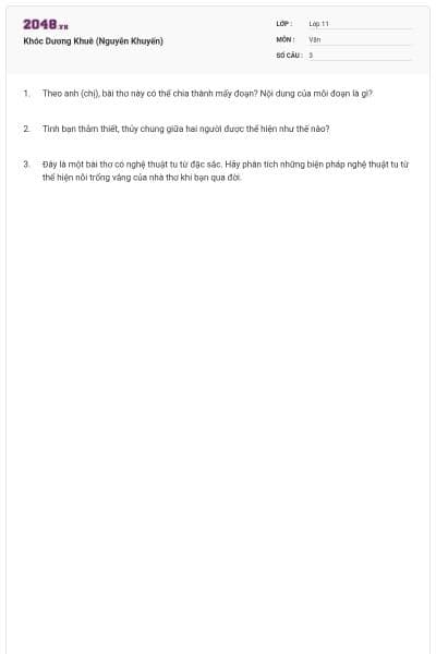 Khóc Dương Khuê (Nguyễn Khuyến)