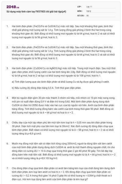 Sử dụng máy tính cầm tay FX570ES để giải bài tập(p4)