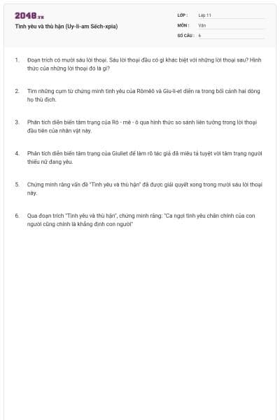 Tình yêu và thù hận (Uy-li-am Sếch-xpia)