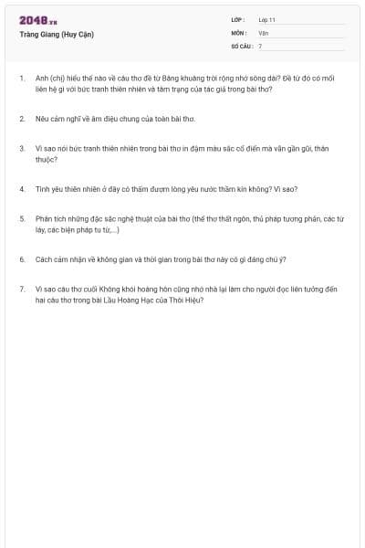 Tràng Giang (Huy Cận)