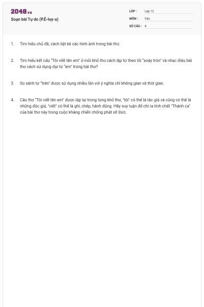 Soạn bài Tự do (P.Ê-luy-a)