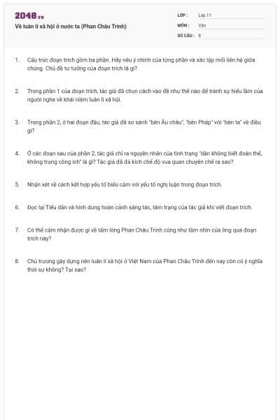 Về luân lí xã hội ở nước ta (Phan Châu Trinh)