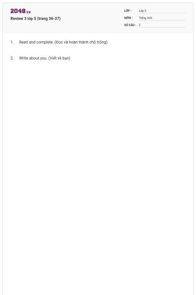 Review 3 lớp 5 (trang 36-37)
