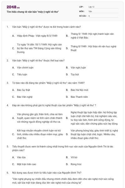 Tìm hiểu chung về văn bản "mấy ý nghĩ về thơ"