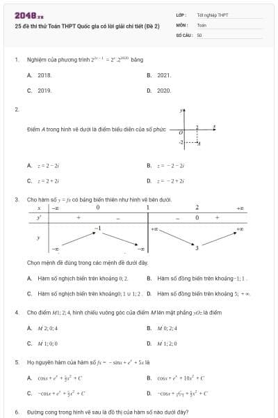 25 đề thi thử Toán THPT Quốc gia có lời giải chi tiết (Đề 2)