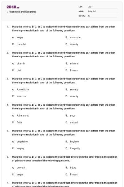 I. Phonetics and Speaking