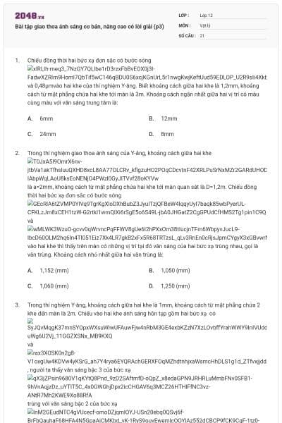 Bài tập giao thoa ánh sáng cơ bản, nâng cao có lời giải (p3)