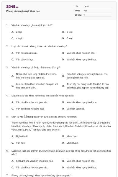 Phong cách ngôn ngữ khoa học